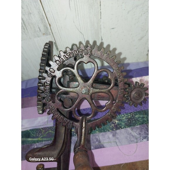 Vintage Apple Peeler Sinclare and Scott Co. Baltimore U.S.A. 5 Gear - Picture 3 of 9